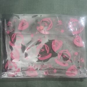 Benefit Transparent Bag with Pink Accents